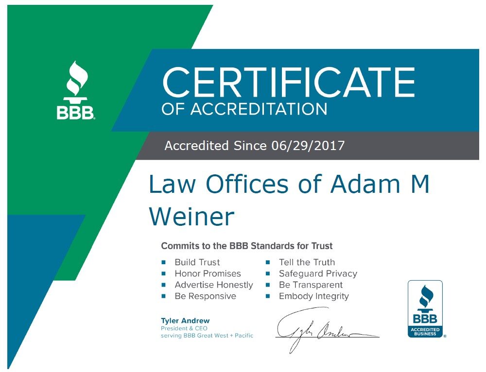 BBB Certificate 2026 BBB Certificate of Accreditation - Bankruptcy Lawyer